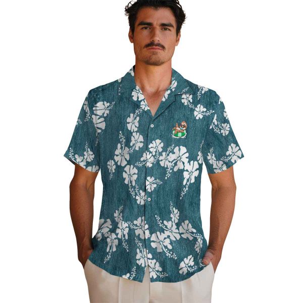 Sloth Hibiscus Clusters Hawaiian Shirt High quality