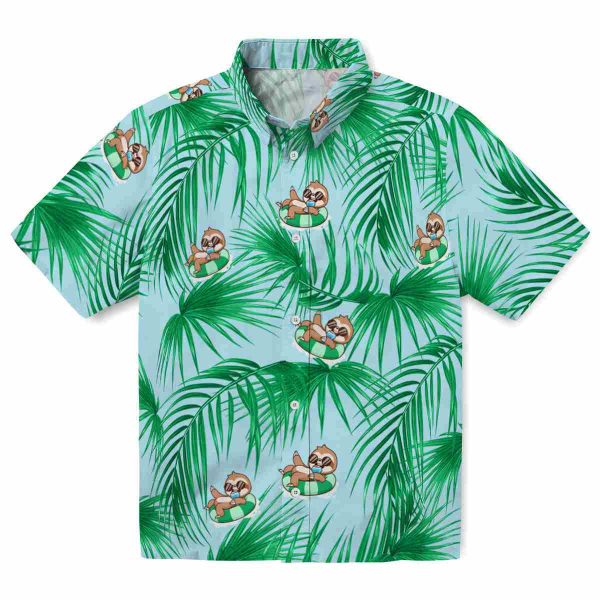 Sloth Leafy Palms Hawaiian Shirt Best selling