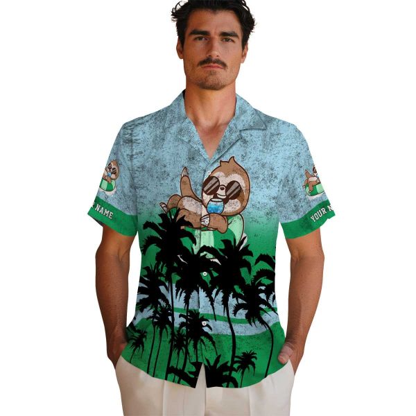 Sloth Sunset Pattern Hawaiian Shirt High quality