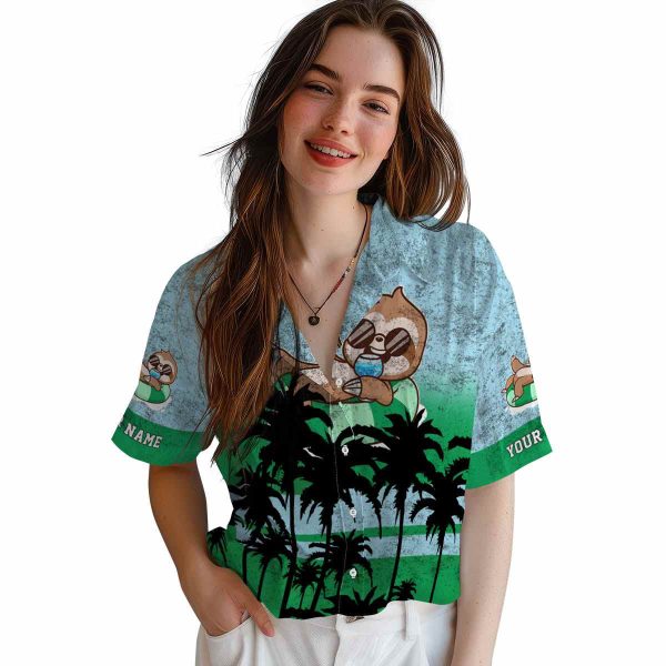 Sloth Sunset Pattern Hawaiian Shirt Trendy