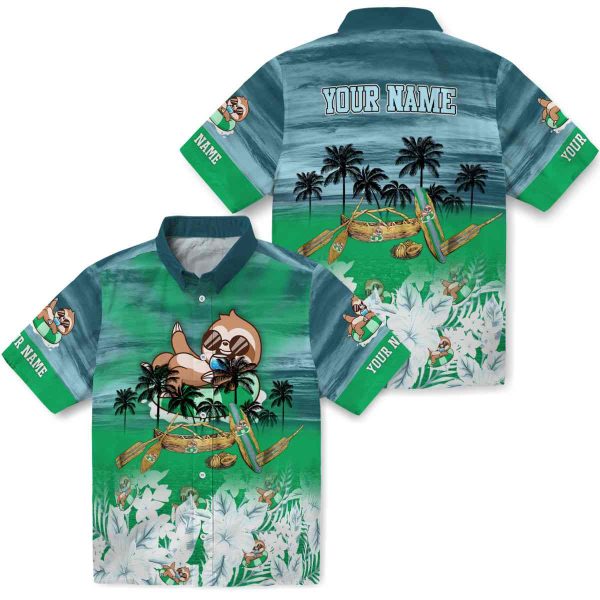 Sloth Tropical Canoe Hawaiian Shirt Latest Model