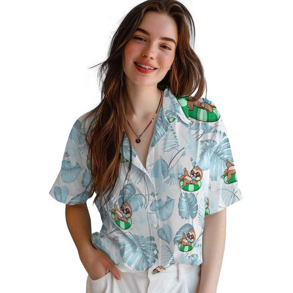 Sloth Tropical Plants Hawaiian Shirt Trendy