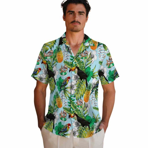 Sloth Tropical Toucan Hawaiian Shirt High quality