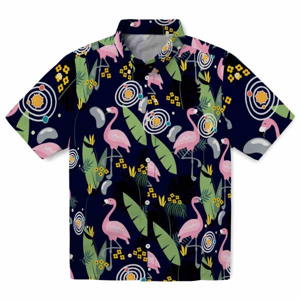 Space Flamingo Leaves Hawaiian Shirt Best selling