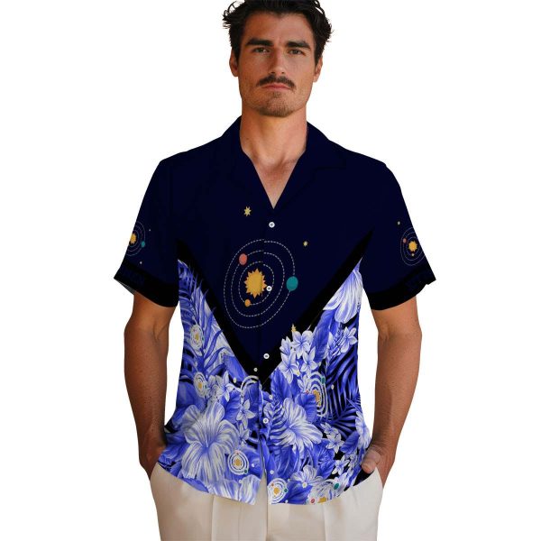 Space Floral Chevron Hawaiian Shirt High quality