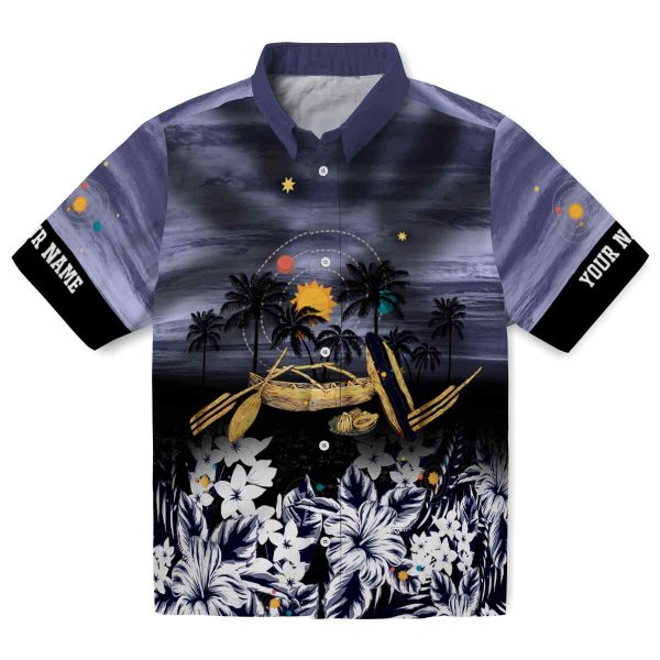 Space Tropical Canoe Hawaiian Shirt Best selling