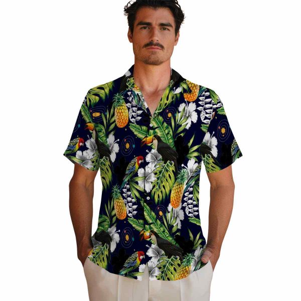 Space Tropical Toucan Hawaiian Shirt High quality