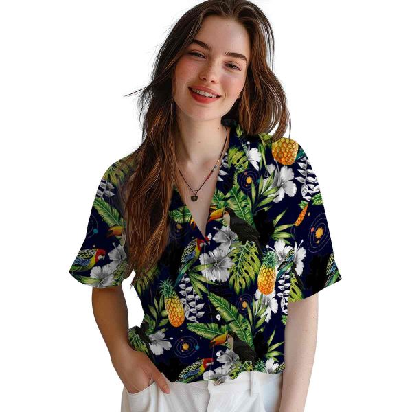 Space Tropical Toucan Hawaiian Shirt Trendy