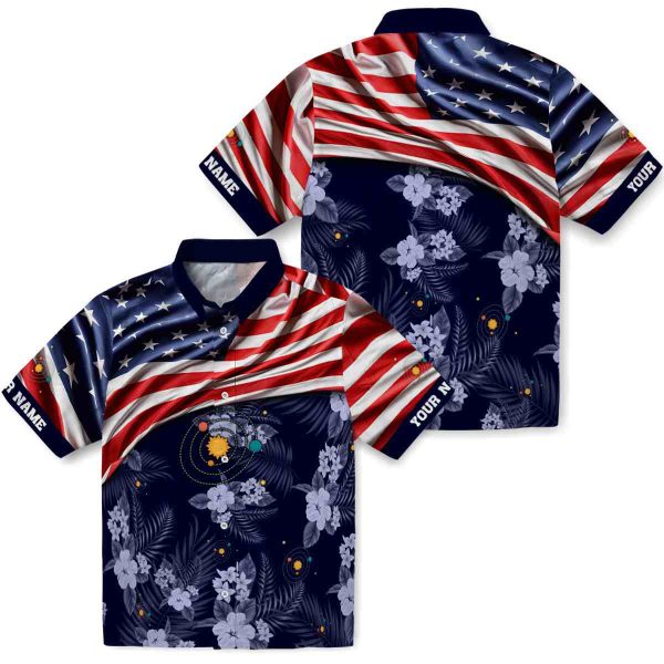 Space US Flag Hibiscus Hawaiian Shirt Latest Model