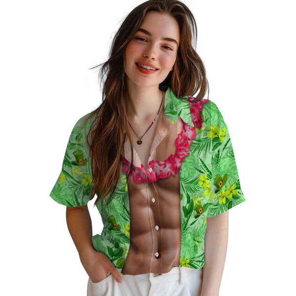 St Patricks Day Chest Illusion Hawaiian Shirt Trendy