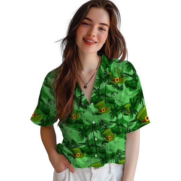 St Patricks Day Coastal Palms Hawaiian Shirt Trendy