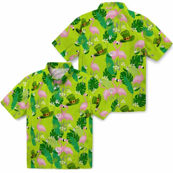 St Patricks Day Flamingo Foliage Hawaiian Shirt Latest Model