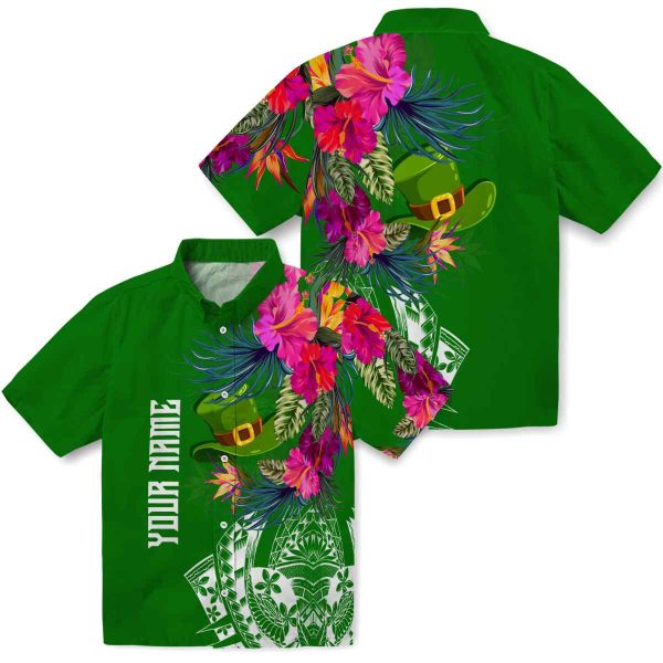 St Patricks Day Floral Polynesian Hawaiian Shirt Latest Model