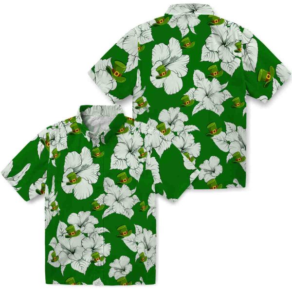 St Patricks Day Hibiscus Blooms Hawaiian Shirt Latest Model