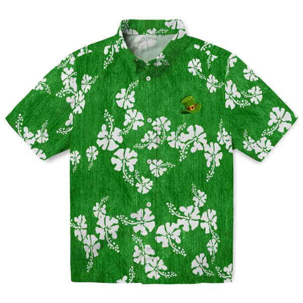 St Patricks Day Hibiscus Clusters Hawaiian Shirt Best selling