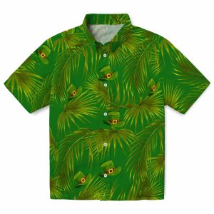 St Patricks Day Leafy Palms Hawaiian Shirt Best selling