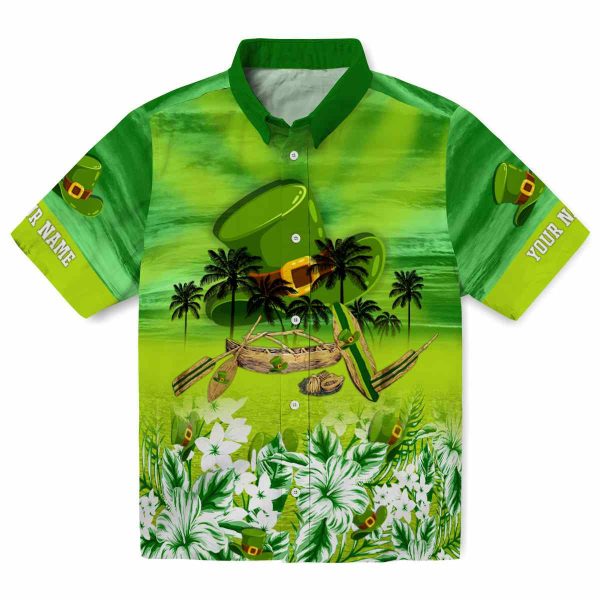 St Patricks Day Tropical Canoe Hawaiian Shirt Best selling