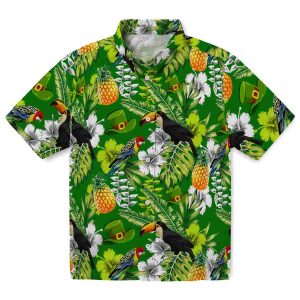 St Patricks Day Tropical Toucan Hawaiian Shirt Best selling