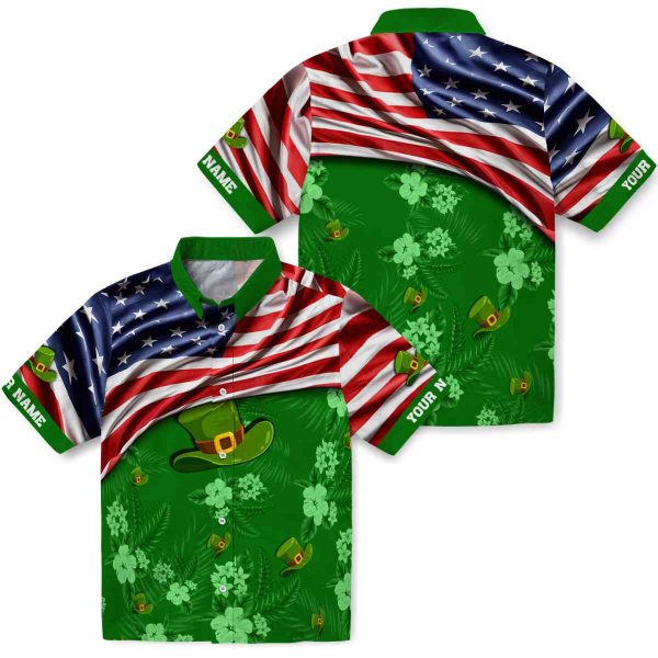 St Patricks Day US Flag Hibiscus Hawaiian Shirt Latest Model