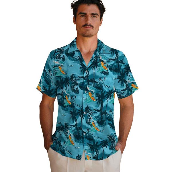 Summer Coastal Palms Hawaiian Shirt High quality