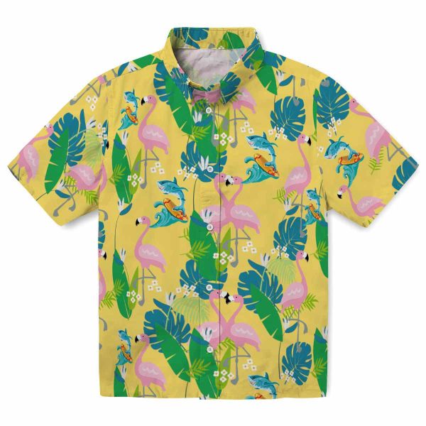 Summer Flamingo Foliage Hawaiian Shirt Best selling