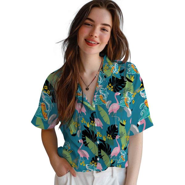 Summer Flamingo Leaves Hawaiian Shirt Trendy