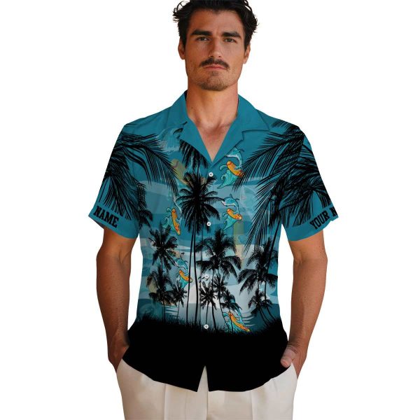 Summer Sunset Scene Hawaiian Shirt High quality