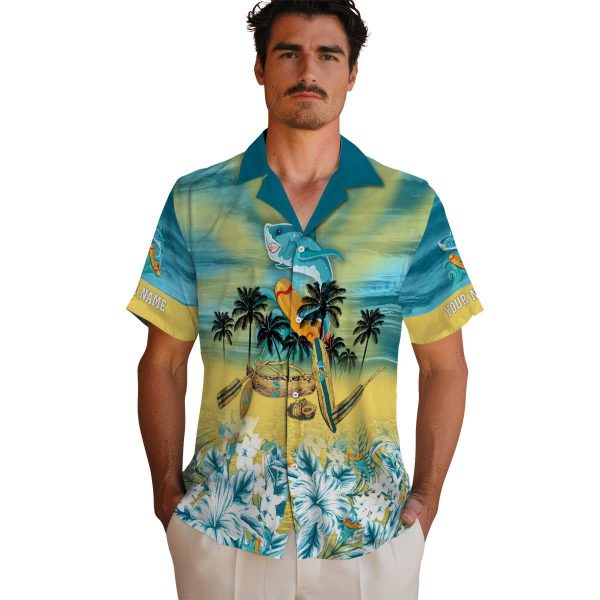 Summer Tropical Canoe Hawaiian Shirt High quality