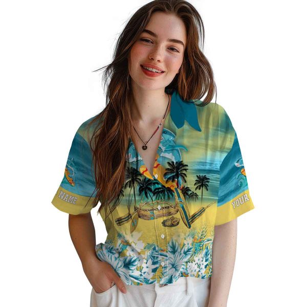 Summer Tropical Canoe Hawaiian Shirt Trendy