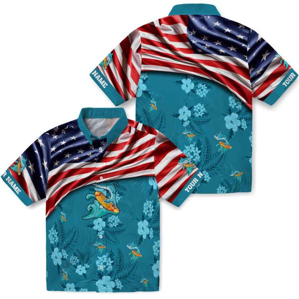 Summer US Flag Hibiscus Hawaiian Shirt Latest Model