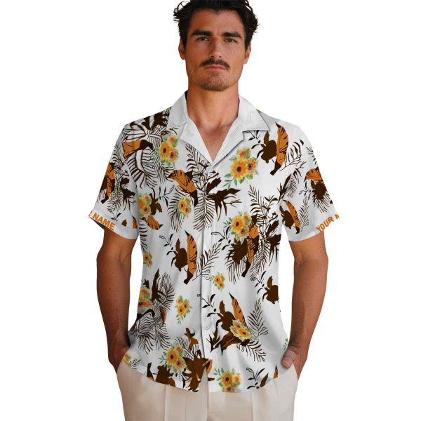 Sunflower Botanical Theme Hawaiian Shirt High quality