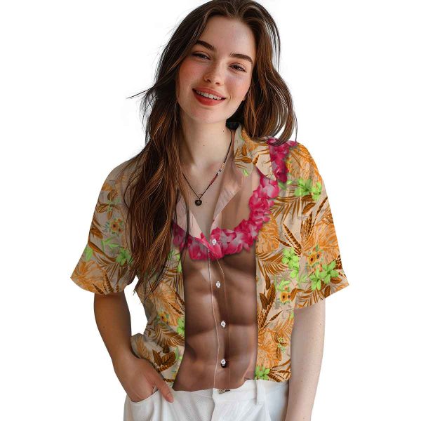 Sunflower Chest Illusion Hawaiian Shirt Trendy