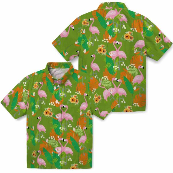 Sunflower Flamingo Foliage Hawaiian Shirt Latest Model