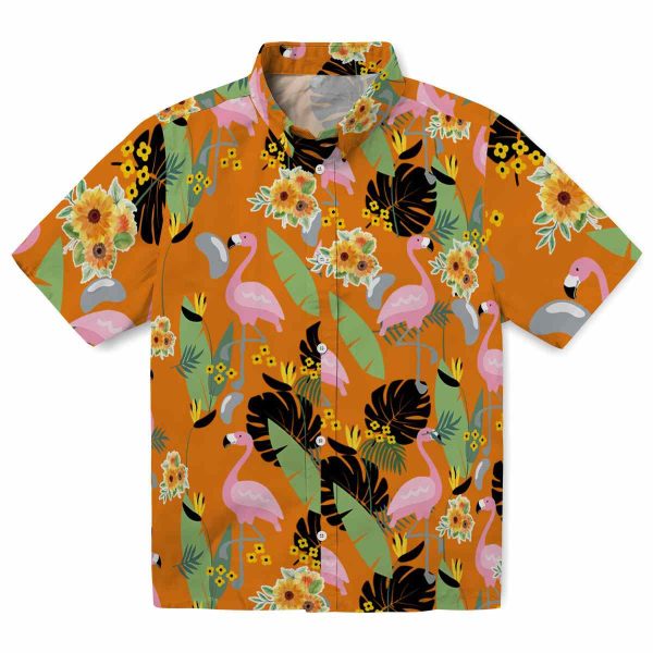 Sunflower Flamingo Leaves Hawaiian Shirt Best selling