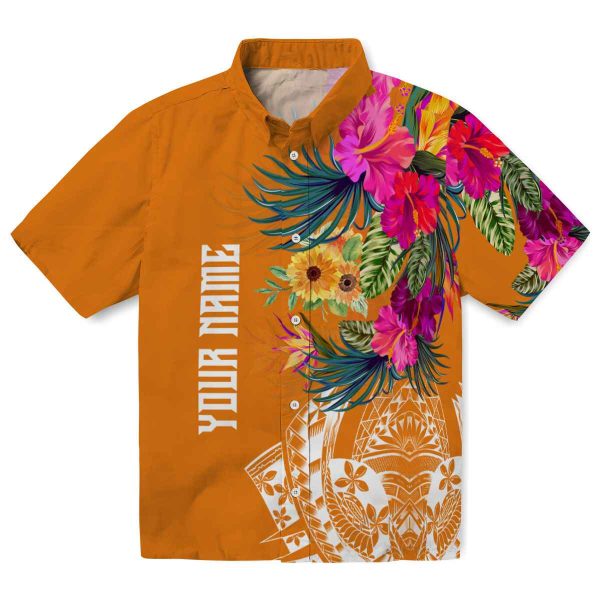 Sunflower Floral Polynesian Hawaiian Shirt Best selling