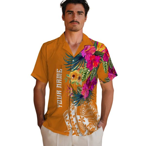 Sunflower Floral Polynesian Hawaiian Shirt High quality