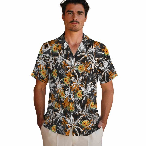 Sunflower Palm Pattern Hawaiian Shirt High quality