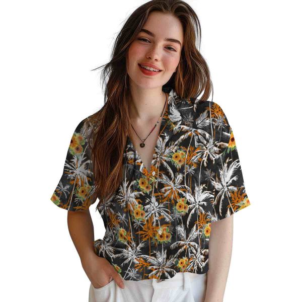 Sunflower Palm Pattern Hawaiian Shirt Trendy