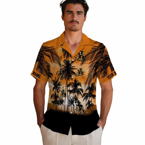 Sunflower Sunset Scene Hawaiian Shirt High quality