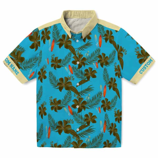 Surf Botanical Print Hawaiian Shirt Best selling