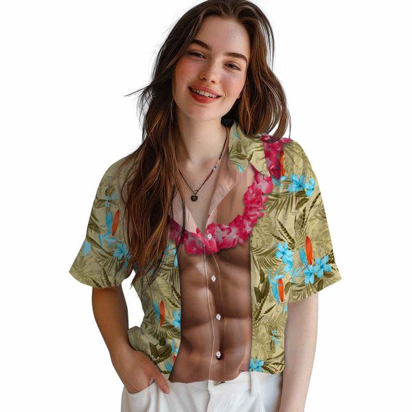 Surf Chest Illusion Hawaiian Shirt Trendy