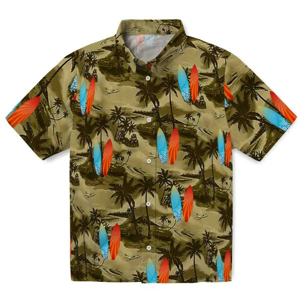 Surf Coastal Palms Hawaiian Shirt Best selling