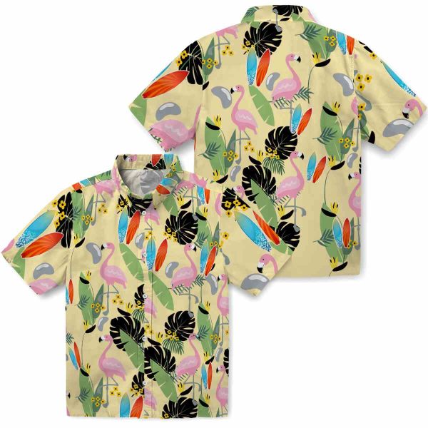 Surf Flamingo Leaves Hawaiian Shirt Latest Model