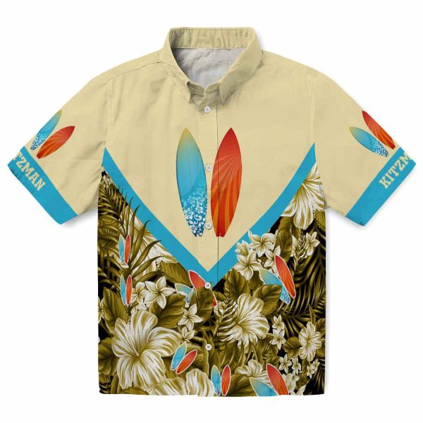 Surf Floral Chevron Hawaiian Shirt Best selling