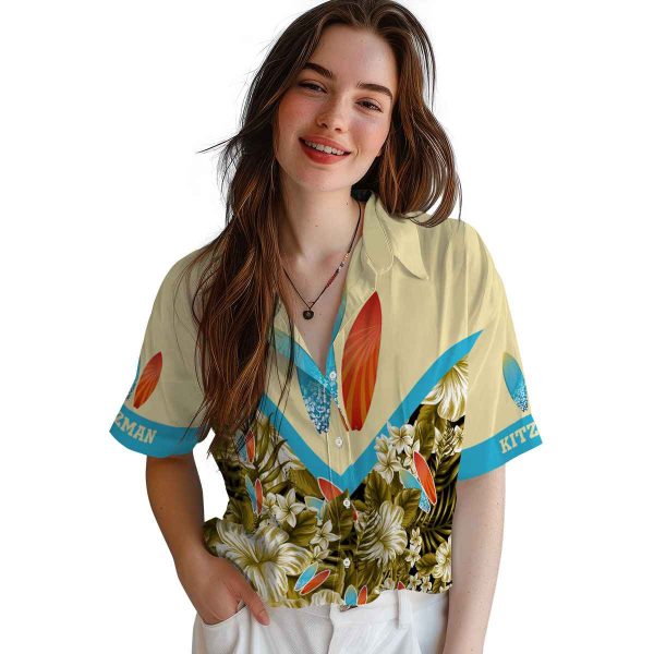 Surf Floral Chevron Hawaiian Shirt Trendy