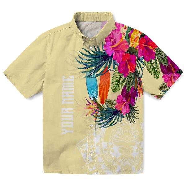 Surf Floral Polynesian Hawaiian Shirt Best selling