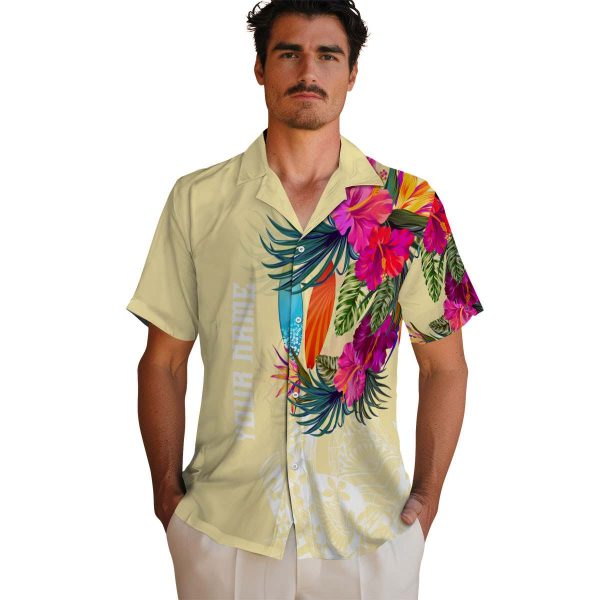Surf Floral Polynesian Hawaiian Shirt High quality