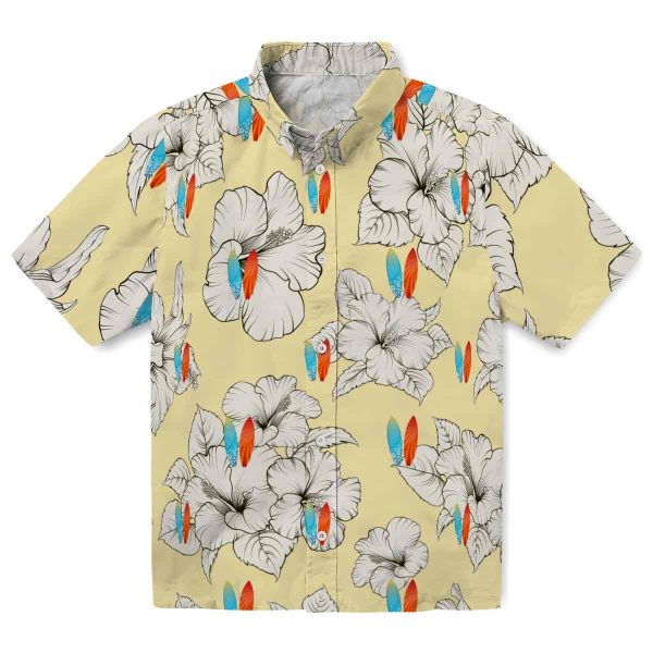 Surf Hibiscus Blooms Hawaiian Shirt Best selling