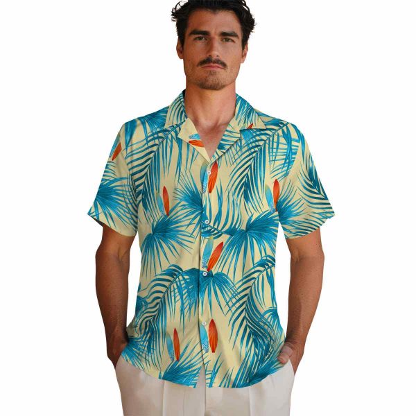 Surf Leafy Palms Hawaiian Shirt High quality