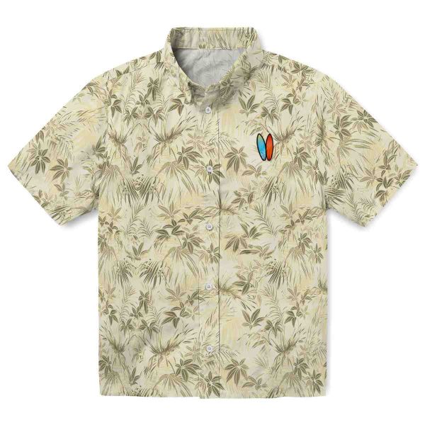 Surf Leafy Pattern Hawaiian Shirt Best selling